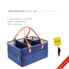 Baby Diaper Caddy Organizer Customized Design Felt Storage Bag Diaper Caddy