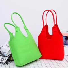 Reusable Grocery Felt Handbag Shoulder Bag Luxury Souvenir fashion Felt Shopping Bag