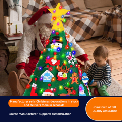 Xmas Decoration Gifts DIY Felt Christmas Tree With Ornament Set For Kids
