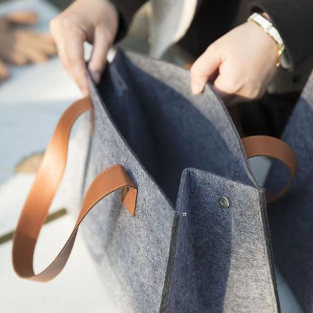 2023 trending hot products women bags felt shoulder bag tote felt handbag felt shopping bag