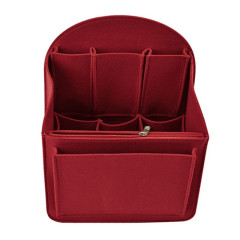 Custom Logo felt Insert bag organizer for Backpack multi-pocket inner bag for women handbag cosmetic storage bag