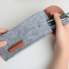 Felt Fashion Stationary Pencil Cases Gift Pencil Box felt Custom Made Durable Pencil Case for Girls