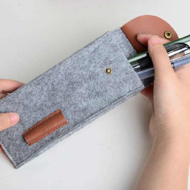 Felt Fashion Stationary Pencil Cases Gift Pencil Box felt Custom Made Durable Pencil Case for Girls