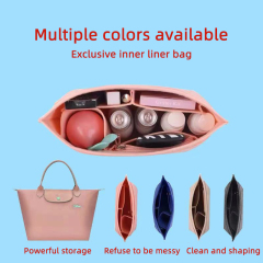 China Factory Felt Purse & Tote Bag Organizer Insert / Multi-Pocket Handbag Organizer / Felt Bag In Bag