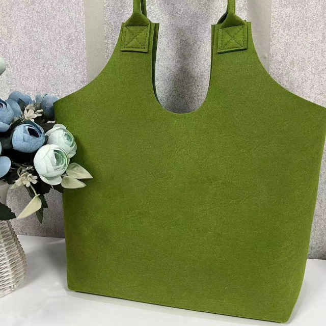Reusable Grocery Felt Handbag Shoulder Bag Luxury Souvenir fashion Felt Shopping Bag