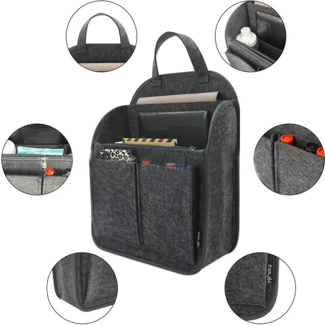 felt bag in bag organizer backpack organiser insert dividers handbag felt shoulder bag organiser