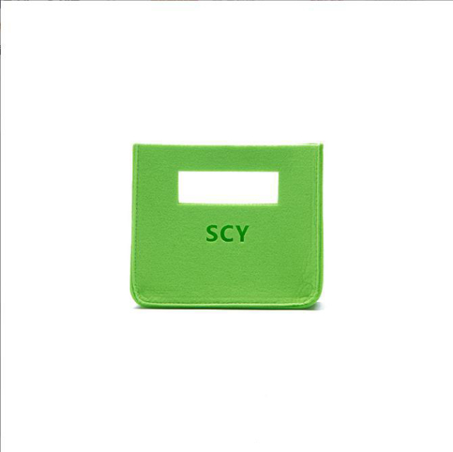 Square Sac Main Solid Candy Color Trendy Mini Tote Armpit Handbag Stylish Designer Handle Bag Lady Fashion Felt Purse