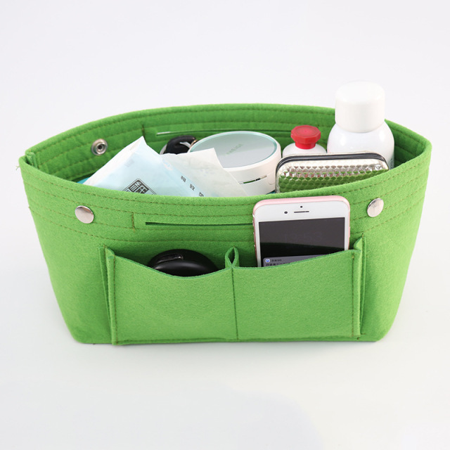 Felt Purse Tote Organizer Insert Multi-Pocket Handbag for cosmetic makeup bag