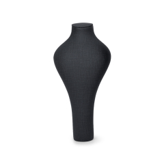 FADELI Factory Wholesale Custom New Dark Grey PU Leather Jewelry Displays Stand Pendant Display Necklace Bust