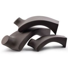 FADELI China Custom Luxury Grey PU Leather Jewelry Display Stand Jewelry Shop Counter Showcase Jewelry Necklace Bust