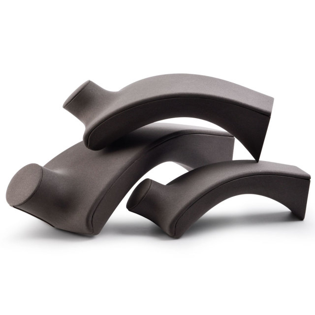 FADELI China Custom Luxury Grey PU Leather Jewelry Display Stand Jewelry Shop Counter Showcase Jewelry Necklace Bust