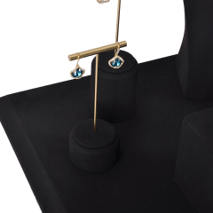 FADELI Deluxe Customized Microfiber Jewelry Rack Set Store Use Display Stand for Rings Earrings Necklaces