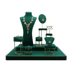 FADELI Custom Store Display Deluxe Microfiber Fashion Jewelry Display Rings Pendants Earrings Display Set