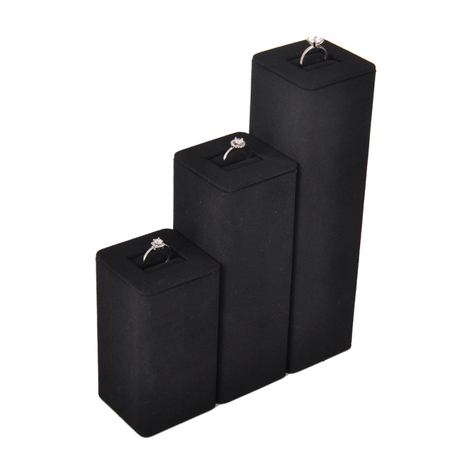 FADELI Deluxe Customized Microfiber Jewelry Rack Set Store Use Display Stand for Rings Earrings Necklaces