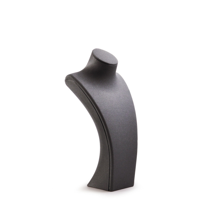 FADELI China Custom Luxury Grey PU Leather Jewelry Display Stand Jewelry Shop Counter Showcase Jewelry Necklace Bust