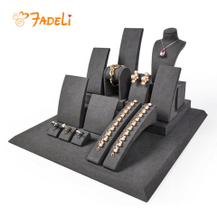 FADELI Factory Outlet Jewelry Display Props Metal Jewelry Tray Microfiber Jewelry Counter Prop Display