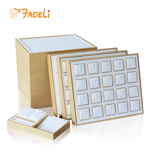 FADELI JINSKY Leather Jewelry Display Trays Jewellery Bespoke Tray Ring Bracelet Bangle Pendant Organizer Trays Stackable