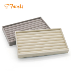 FADELI Factory Wholesale Velvet Jewelry Tray Quality Display Trays for Rings Pendant Bracelet for Show Case