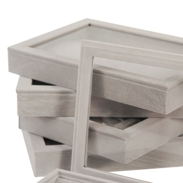 FADELI Custom Velvet + Acrylic Trays Available for Men's Watches and Rings Jewelry Women Jewelry Display Tray Set