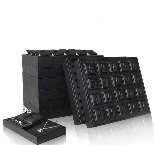 FADELI JINSKY Leather Jewelry Display Trays Jewellery Bespoke Tray Ring Bracelet Bangle Pendant Organizer Trays Stackable