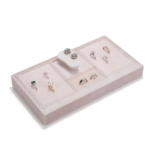 FADELI Magnet Jewelry Display Trays Showcase Holder Closet Dresser Drawer Organizer Ring Earring Stackable Velvet Jewelry Trays