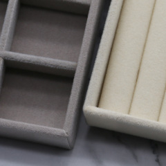 FADELI Factory Wholesale Velvet Jewelry Tray Quality Display Trays for Rings Pendant Bracelet for Show Case