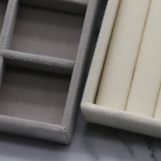 FADELI Factory Wholesale Velvet Jewelry Tray Quality Display Trays for Rings Pendant Bracelet for Show Case