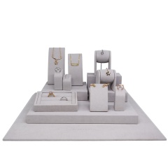 FADELI Factory Outlet Jewelry Display Props Metal Jewelry Tray Microfiber Jewelry Counter Prop Display