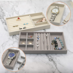FADELI Factory Wholesale Velvet Jewelry Tray Quality Display Trays for Rings Pendant Bracelet for Show Case