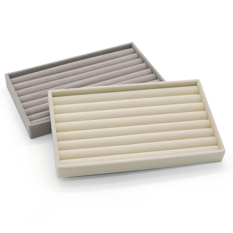 FADELI Factory Wholesale Velvet Jewelry Tray Quality Display Trays for Rings Pendant Bracelet for Show Case
