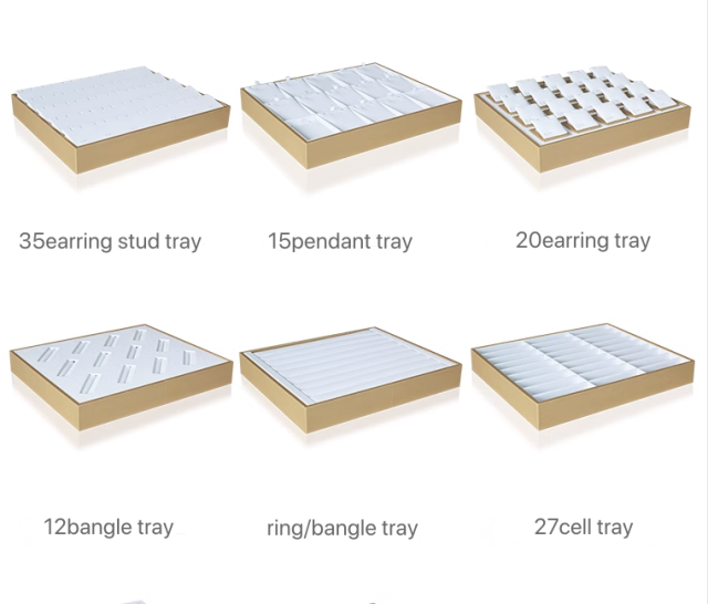 FADELI JINSKY Leather Jewelry Display Trays Jewellery Bespoke Tray Ring Bracelet Bangle Pendant Organizer Trays Stackable