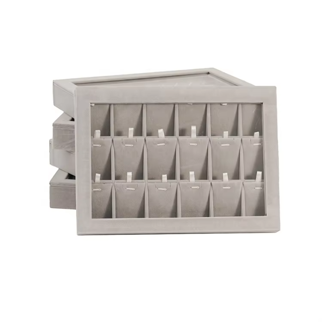 FADELI Custom Velvet + Acrylic Trays Available for Men's Watches and Rings Jewelry Women Jewelry Display Tray Set