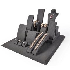 FADELI Factory Outlet Jewelry Display Props Metal Jewelry Tray Microfiber Jewelry Counter Prop Display