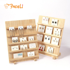 FADELI Ready to Ship Vertical Earring Cardboard Display Stand Wood Earring Stud Display Board 3 4 6 Layers Jewelry Stand