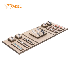 FADELI High Quality Leather Watch Stand Display Set Showcase Counter Jewelry Display Watch Display Stand for Retail Store