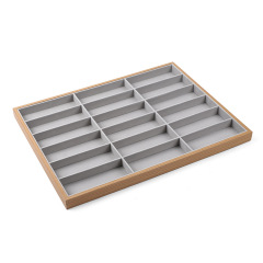 FADELI High Quality Eyewear Store Counter Sunglasses Shelves Display Prop 7 12 18 Grids Sunglasses Decoration Trays Wood Jewelry Tray
