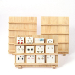 FADELI Ready to Ship Vertical Earring Cardboard Display Stand Wood Earring Stud Display Board 3 4 6 Layers Jewelry Stand