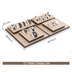 FADELI High Quality Leather Watch Stand Display Set Showcase Counter Jewelry Display Watch Display Stand for Retail Store