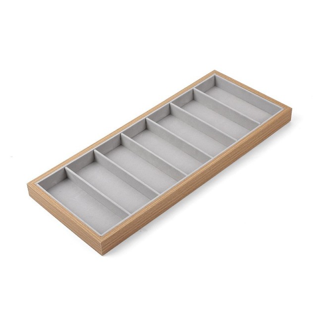 FADELI High Quality Eyewear Store Counter Sunglasses Shelves Display Prop 7 12 18 Grids Sunglasses Decoration Trays Wood Jewelry Tray