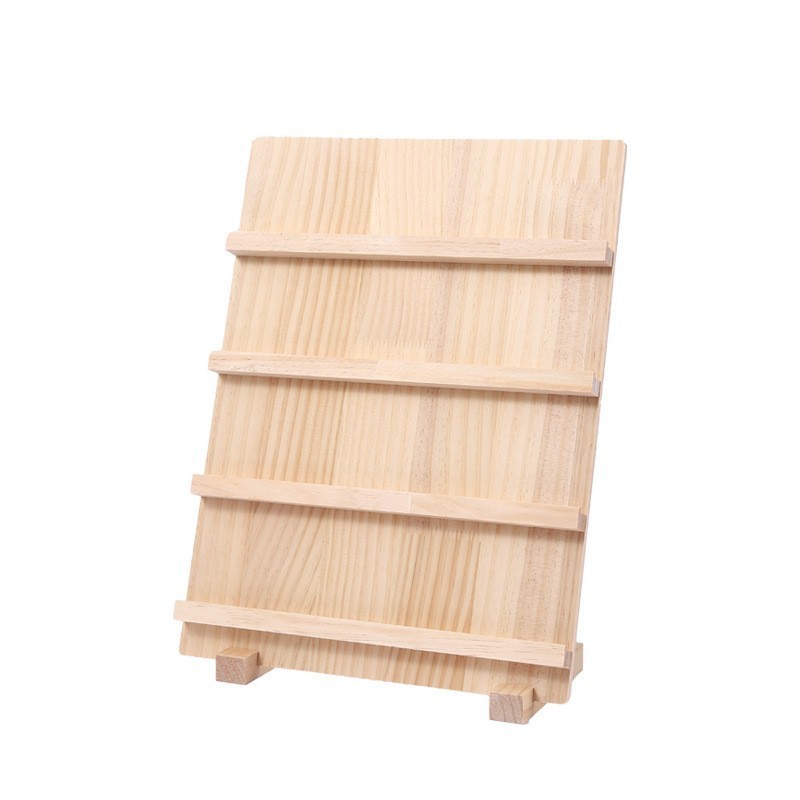 FADELI Ready to Ship Vertical Earring Cardboard Display Stand Wood Earring Stud Display Board 3 4 6 Layers Jewelry Stand