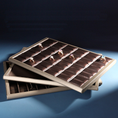 FADELI Fancy Jewelry Display Props Leather Jewelry Trays Counter Windows Storage Jewelry Racks Necklace Stud Earrings Display Plates