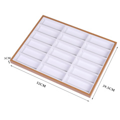 FADELI High Quality Eyewear Store Counter Sunglasses Shelves Display Prop 7 12 18 Grids Sunglasses Decoration Trays Wood Jewelry Tray