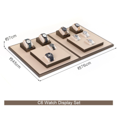 FADELI High Quality Leather Watch Stand Display Set Showcase Counter Jewelry Display Watch Display Stand for Retail Store