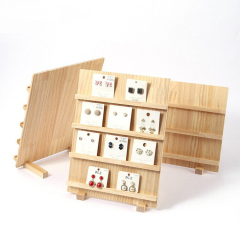 FADELI Ready to Ship Vertical Earring Cardboard Display Stand Wood Earring Stud Display Board 3 4 6 Layers Jewelry Stand