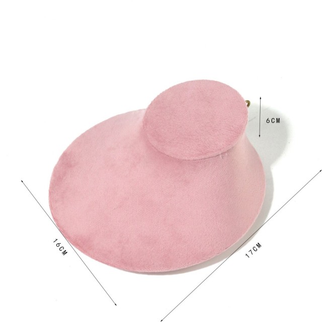 FADELI Super Soft Flannelette Window Showcase Necklace Jewelry Display Props High-Grade Velvet Jewelry Bust with Hanger on Back