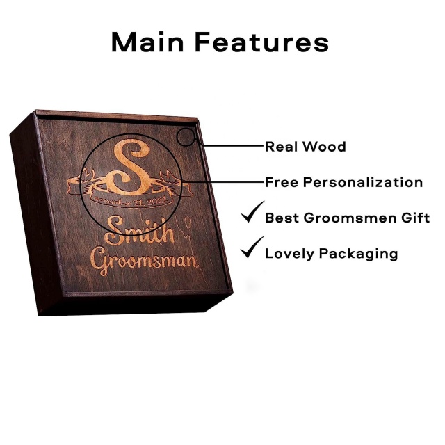 FADELI Custom Wooden Boxes Rustic Wood Cigar Box With Sliding Lid Humidor Cigar Box Cigar Case