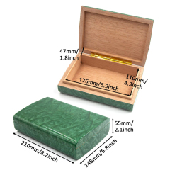 FADELI 2025 new Design Desktop Custom Cigar Gift Box Wooden Cigar case Cheap Cigar Humidor with Lighter Accessories for Office