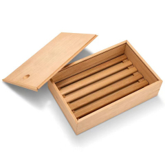 FADELI New Wooden Cigar Box with Sliding Lid Cigar Storage Box Large Capacity Sealed Cigar Humidor