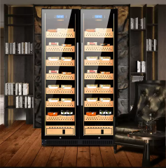 FADELI 3800 Pcs Cigar Dual Zone Temperature Humidity Climate Precise Control Big Cigar Humidor Cabinet