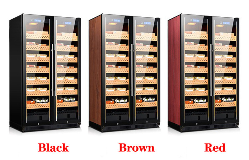 FADELI 3800 Pcs Cigar Dual Zone Temperature Humidity Climate Precise Control Big Cigar Humidor Cabinet